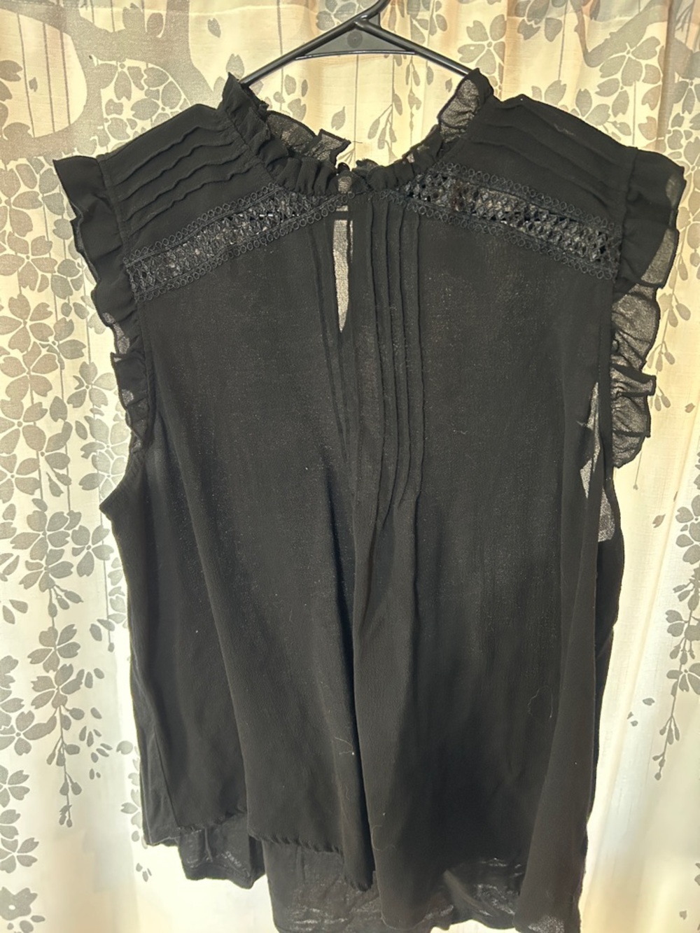 HeartSoul Black Ruffle-Trim Sleeveless Camisole